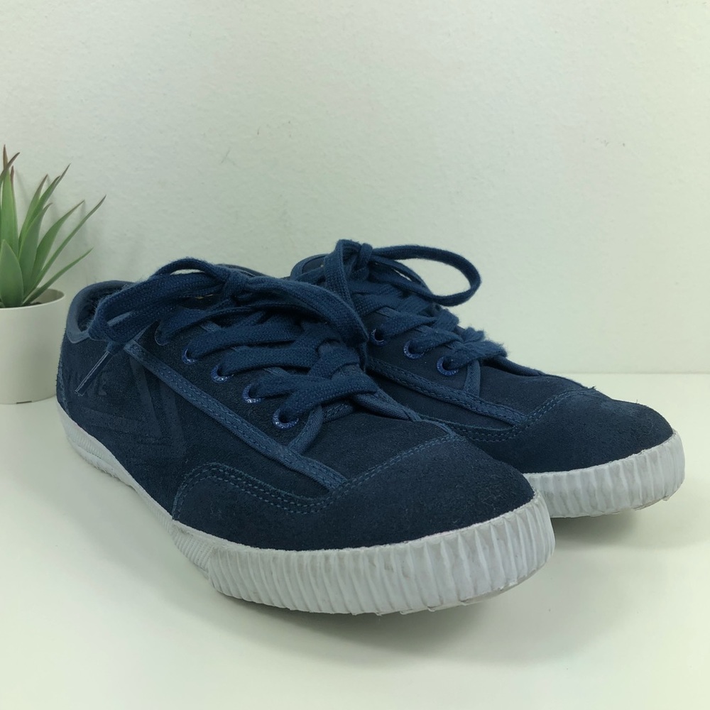 Feiyue Blue Suede Lace Up Sneakers Size 10
